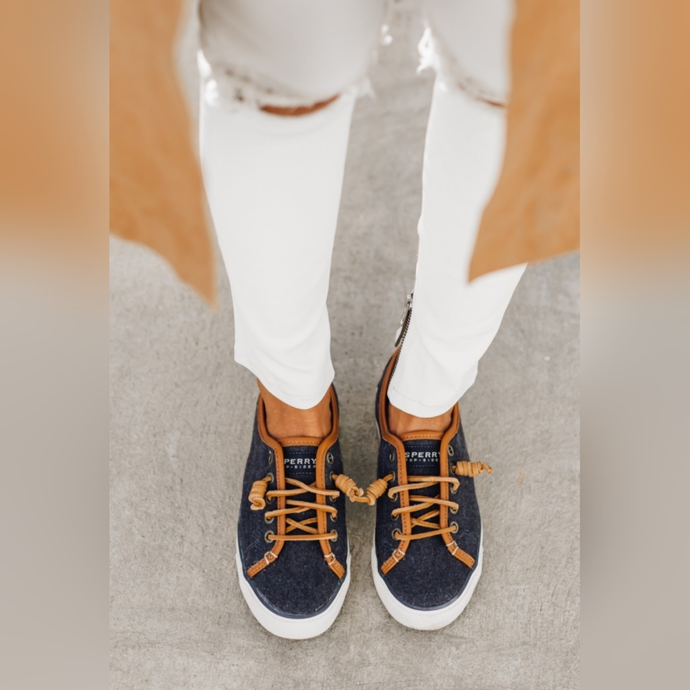 Sperry Top Sider Wool Sneakers In Seacoast Varsity Graphite Size 7.5